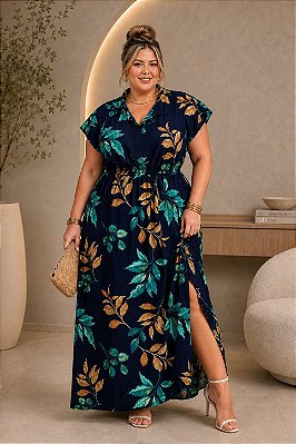 Vestido Longo Secret Garden Plus Size