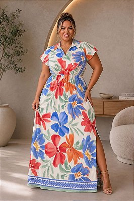 Vestido Longo Flórida Plus Size