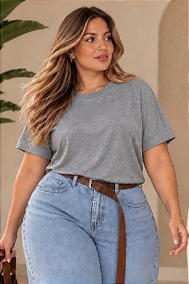 Blusa de Malha Oversized Plus Size