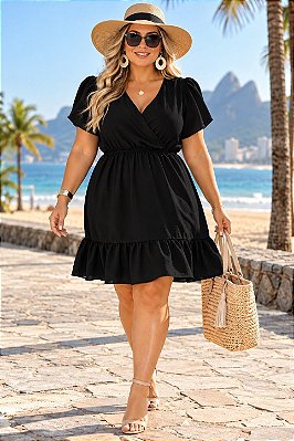 Vestido Lorena Preto Plus Size