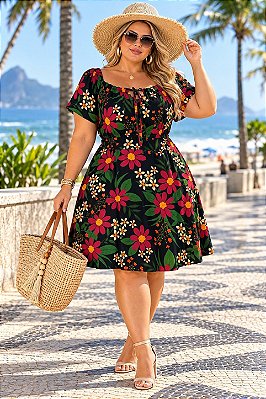 Vestido Lara de Viscolinho Plus Size