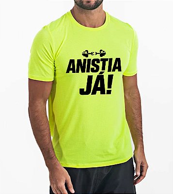 Camiseta Dry Sport "Anistia Já – Treino e Liberdade"