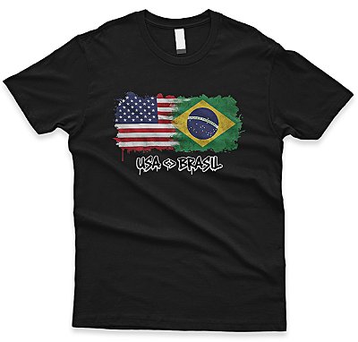 Camiseta USA Brasil United Flags – União, Identidade e Estilo Patriota