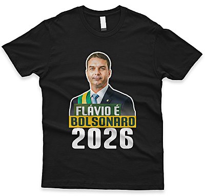 Camiseta Flávio É Bolsonaro 2026 – Direita Brasileira