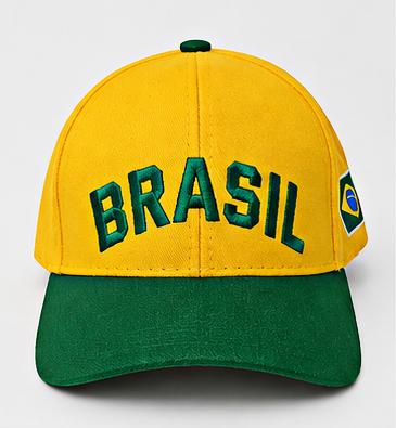 Boné Brasil Verde e Amarelo – Bordado BRASIL
