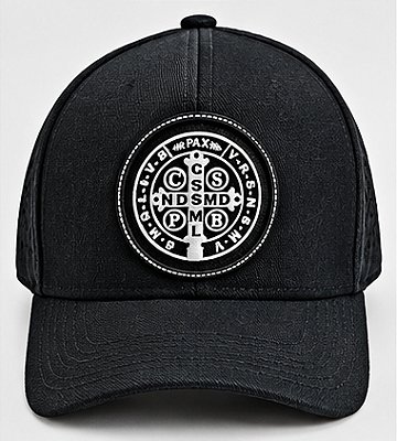 Boné Cruz Sagrada de São Bento Preto — Fé, Proteção e Estilo