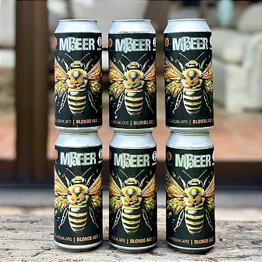 Cerveja Mbeer Blonde Ale com Mel de Abelha Apis 473ml (06 unidades)