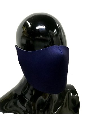 THE MASK: Máscaras Faciais em Neoprene  - Modelo Liso - Cor Azul Marinho