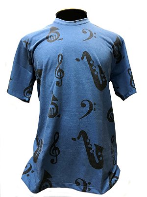 CAMISETA MALHA MASCULINA_Gola C_Modelo: SOPRO cor Azul