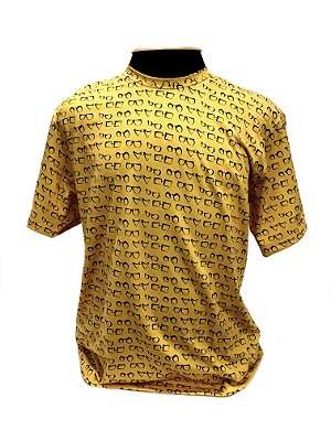 CAMISETA MALHA MASCULINA_Gola C_Modelo: SANT cor Amarelo