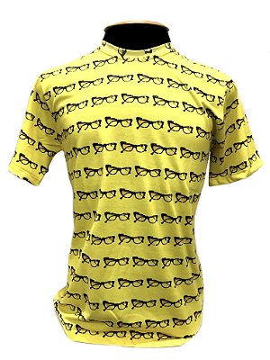 CAMISETA MALHA MASCULINA_Gola C_Modelo: ESSE GATO cor Amarelo