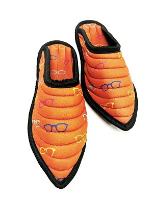 CHINELO ORIENTE Sola de Couro Modelo: DOLA COLORS cor Laranja