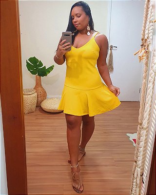 Vestido de Malha Amarelo - Nina