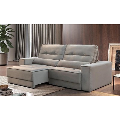 Sofá retrátil e reclinável Viena - Tecido veludo joinville RDM