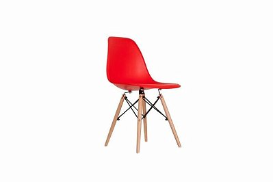 CAD EAMES BASE MADEIRA VERMELHO - EMPORIO (PE)