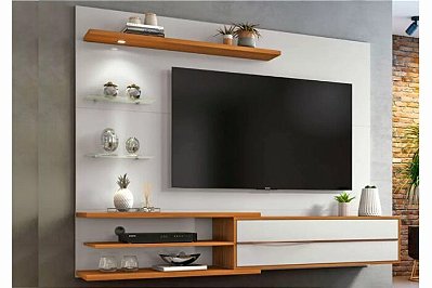 PAINEL PN.6080 NT 1115 - 180CM OFF WHITE/FREIJO (PE)