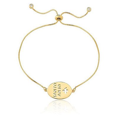 Pulseira Santo Anjo Banho Ouro 18k