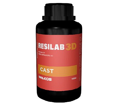 Resina Impressora 3d Resilab Cast Laranja 250ml Wilcos