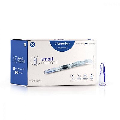 Smart Mesofill 0,6mm Cartucho com 3 microagulhas 30 Unidades Smart GR