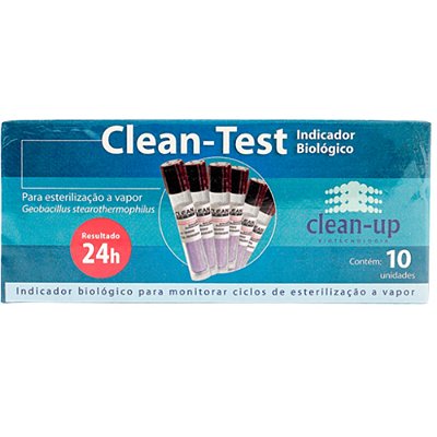 Teste Indicador Biológico Esterilização Autoclave a Vapor Clean Test C/10 Clean UP