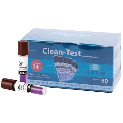 Teste Indicador Biológico Esterilização Autoclave a Vapor Clean Test C/50 Clean UP