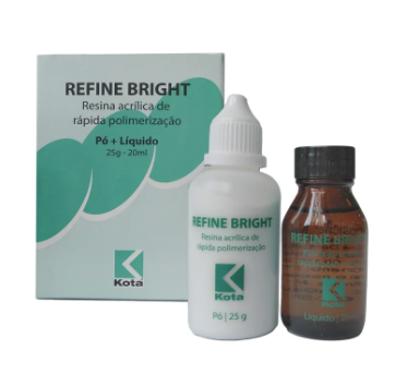Kit Resina Acrilica Refine Bright Po e Liquido Cor A1 - Kota