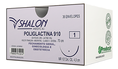 Fio de Sutura Absorvível Poliglactina 910 5-0 Ag 1/2 CT 1,5cm c/12 Shalon