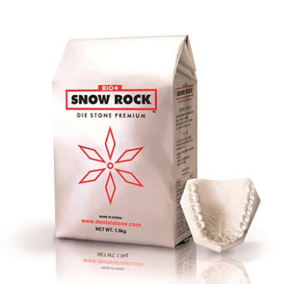 Gesso especial tipo IV Snow Rock premium 1,5KG Branco - ODONTOMEGA