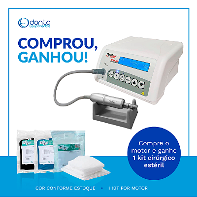 Motor de Implante Driller Smart Torque Control com Contra Ângulo 20:1 - Driller