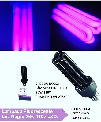 Lâmpada Luz Negra fluorescente E27