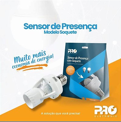 Sensor de presença com bocal E27