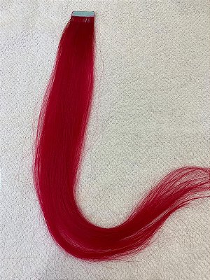 Mega hair fita adesiva mispira liso linha colors z  - cor  rosa/pink - humano - 4 fitas