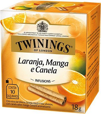 Chá Twinings Laranja, Manga e Canela 10 sachês