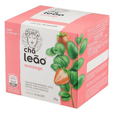 Chá Leão Morango 10 Sachês