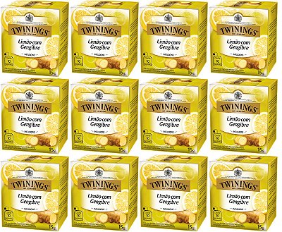 Chá Twinings Limão Com Gengibre Kit 12 Caixas 10 Un 120 Sachês