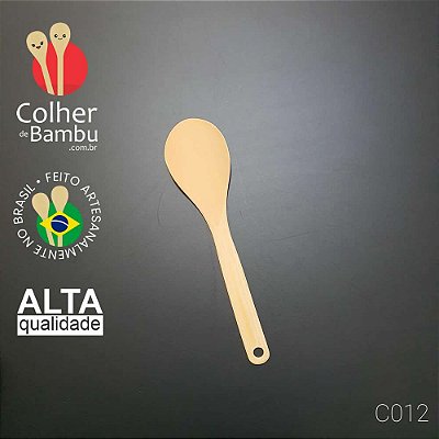 Colher de Bambu 6,0 x 25,0 cm estilo Shamoji Curvado