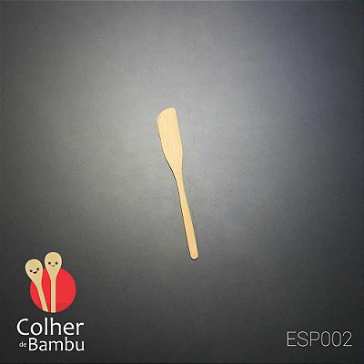 Espátula Passador de Manteiga de Bambu Chanfrada 2,0 x 15,0 cm