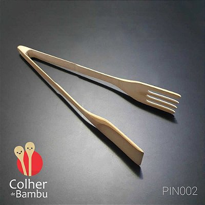 Pinça de Bambu Grande para Salada 5,0 x 32,0 cm
