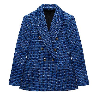 Blazer de tweed azul