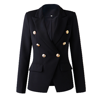 Blazer Dupla Abotoadura Preto