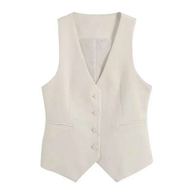 Colete Alfaiataria Off White
