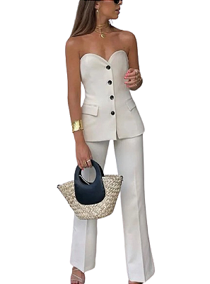 Conjunto Alfaiataria Bege