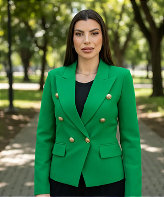 Blazer Dupla Abotoadura Verde