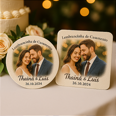 Porta Copos - Bolachas de Chopp - Lembrancinhas de Casamento & Eventos Personalizadas  " Á Partir de 50 Peças "