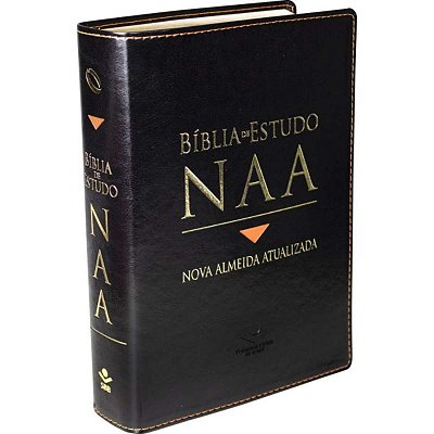 Bíblia de Estudo NAA - Nova Almeida Atualizada - Preta Luxo