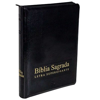 Bíblia Sagrada Letra Supergigante - Com Zíper - NAA - Preta