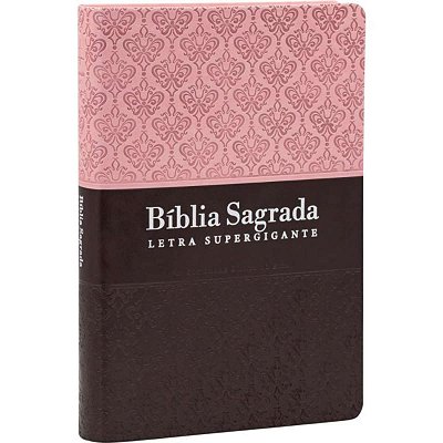 Bíblia Sagrada Letra Supergigante - Capa Duo Rosa Luxo - ARC
