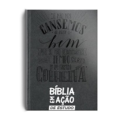 Bíblia em Ação de Estudo - Capa Cinza Luxo