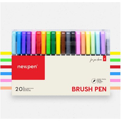 Brush Pen Newpen 20 Cores