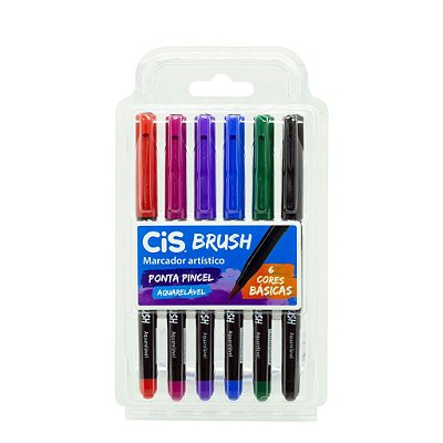 Brush Pen Cis - 6 Cores Básicas